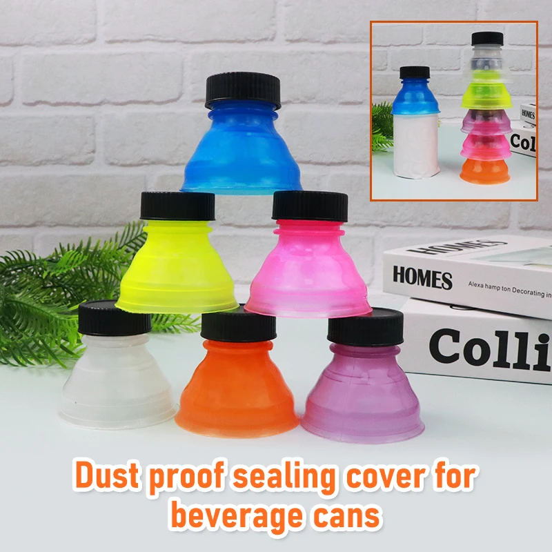 1Pc/6Pcs Reusable Plastic Beer Water Dispenser Lid Protector Caps Cover Bottle Top Soda Saver Can Cap Fashion Accessories