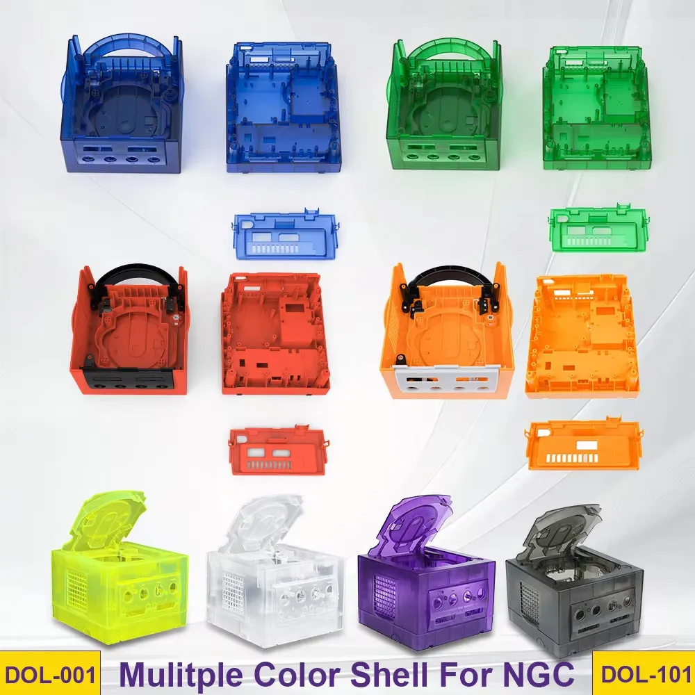For NGC Shell Transparent Case Replacement Shell For GameCube Clear Box For NGC Video Game Console DOL-001/DOL-101