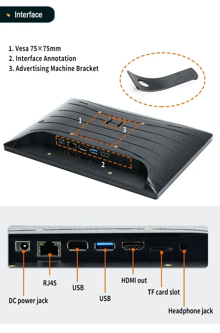 New 10 inch slim design wall mount Android AIO tablet PC RJ45 Ethernet