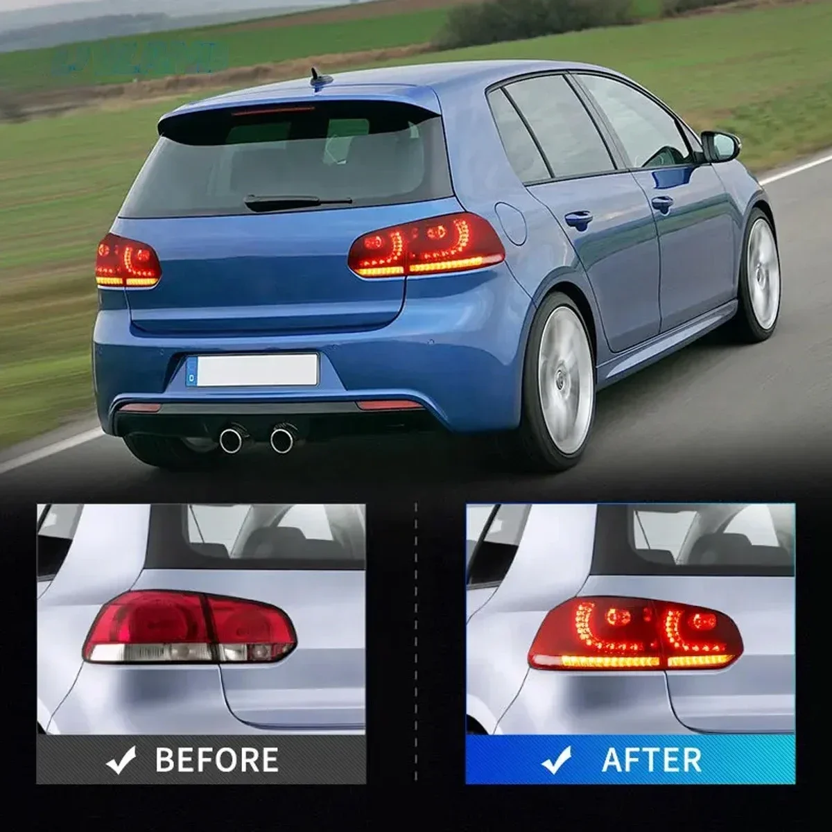 

TYPY Новый светодиодный задний фонарь, обновленный, модифицированный для VW Golf 6 MK6, задний фонарь R20 2008-2013, динамический сигнальный задний фонарь, автоаксессуары