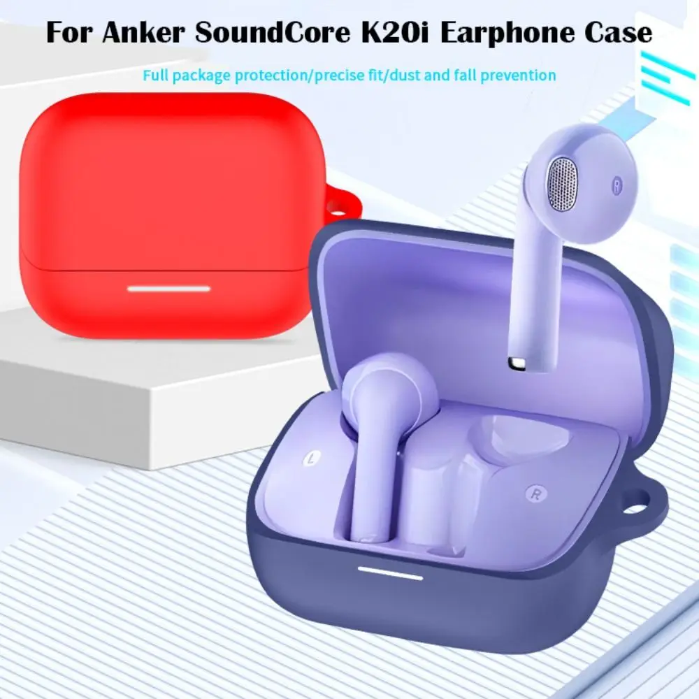 Silicone Earphone Case Anti Drop Dustproof Bluetooth Headphone Protective Cover Shockproof Colorful for Anker Soundcore K20i
