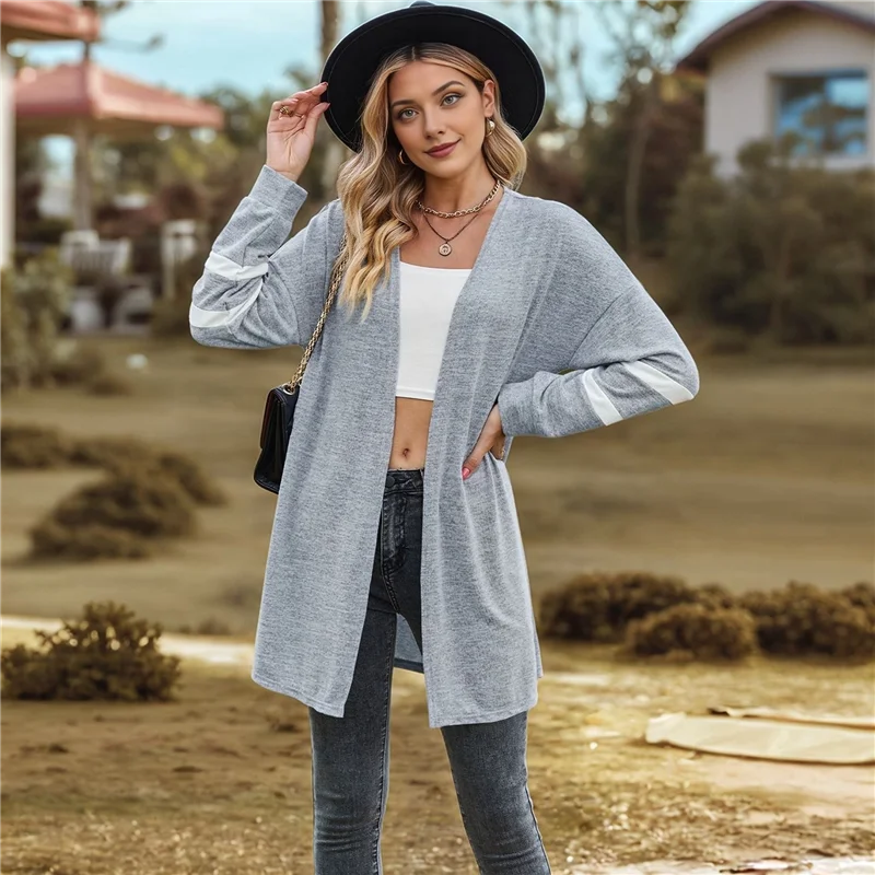 

CGS-Women's Open Front Cardigan Shirt Long Sleeve Coat