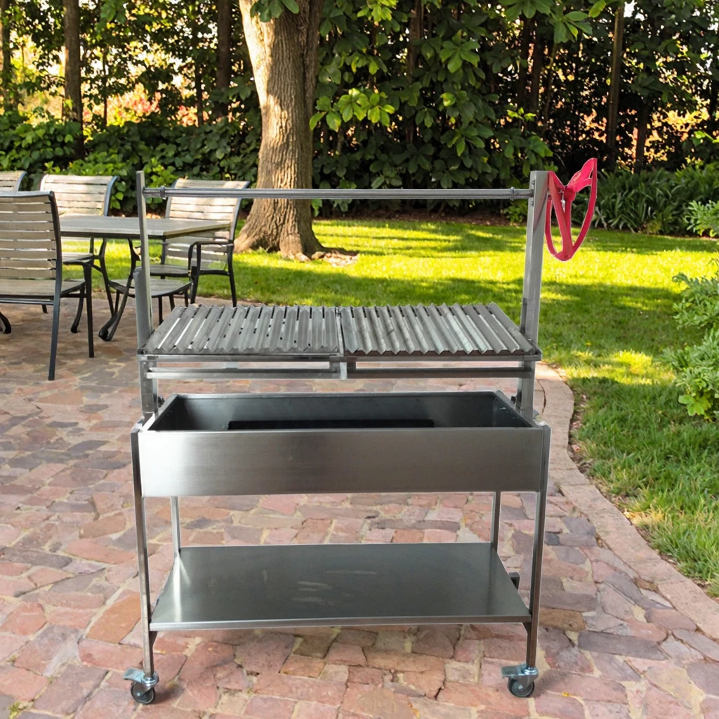 高さ調節可能なポータブル折りたたみ家庭用ステンレス鋼耐火バーベキューグリル炭素鋼キッチン用石炭燃料