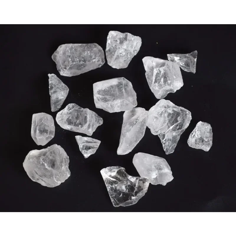 200g Natural Clear Quartz Semi-precious Stone Ornaments Rock Crystal Chips Reiki Healing Metaphysical Rough Crushed Raw Stones