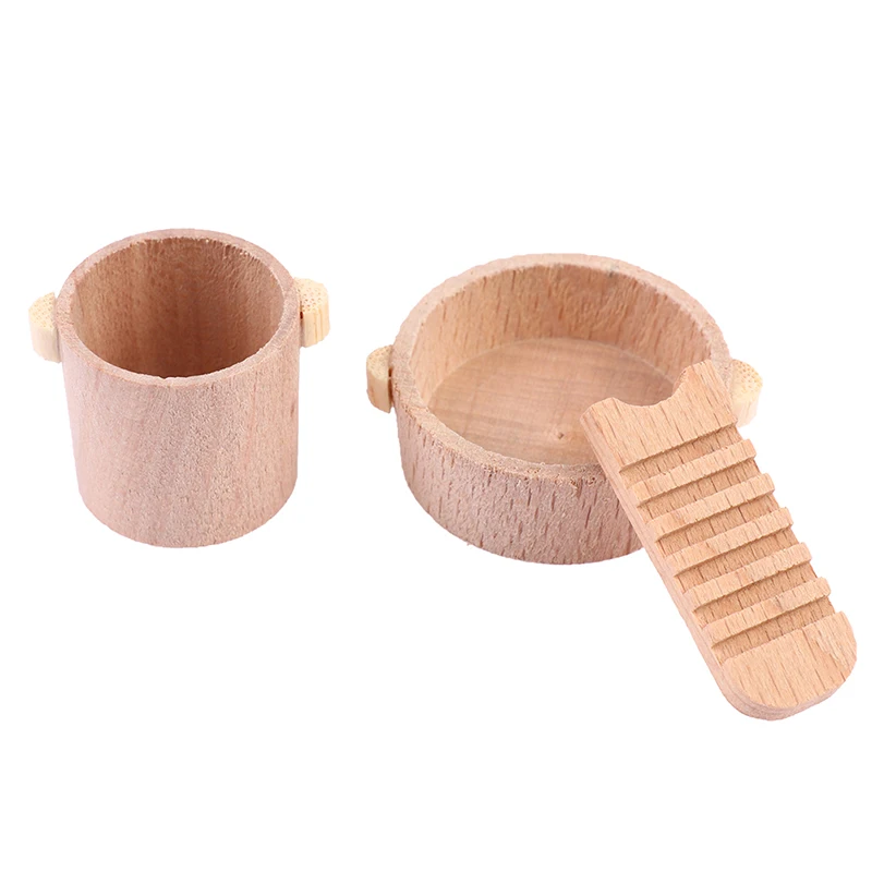 1:12 Dollhouse Miniatures Washboard Wash Basin 세탁 용 욕조 가정용 가구 용 발 버킷 욕실 용품