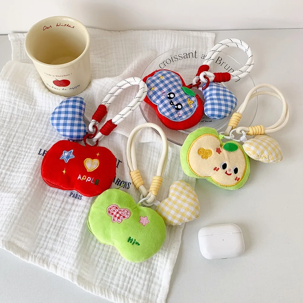 

New Multifunction Headset Bag Protective Cover Apple Doll Pendant Coin Purse Hanging Ornament Lanyard Earphone Bag