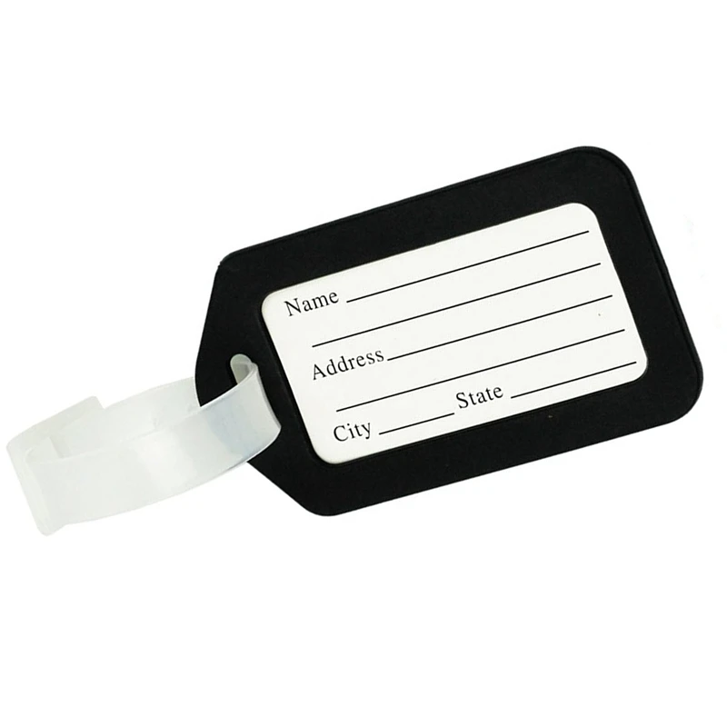 30Pcs Luggage Tags Suitcase Label Bag Travel Accessories Black