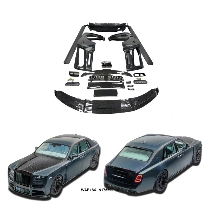 Forged Carbon Fiber Body Kit for Phantom 2024 Series 8 New Condition Car Accessories Bumper Cut-Outs for Exhaust