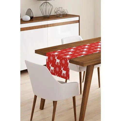 Bk Home Decor Red Floor Deer Pattern Runner