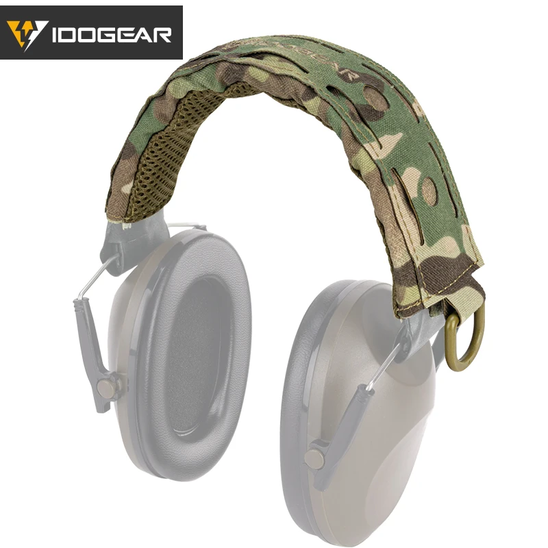 IDOGEAR Tactical Headset Cover With D-Buckle Hanger MOLLE Universal Headset Cover Camouflage Headset Cloth 3948