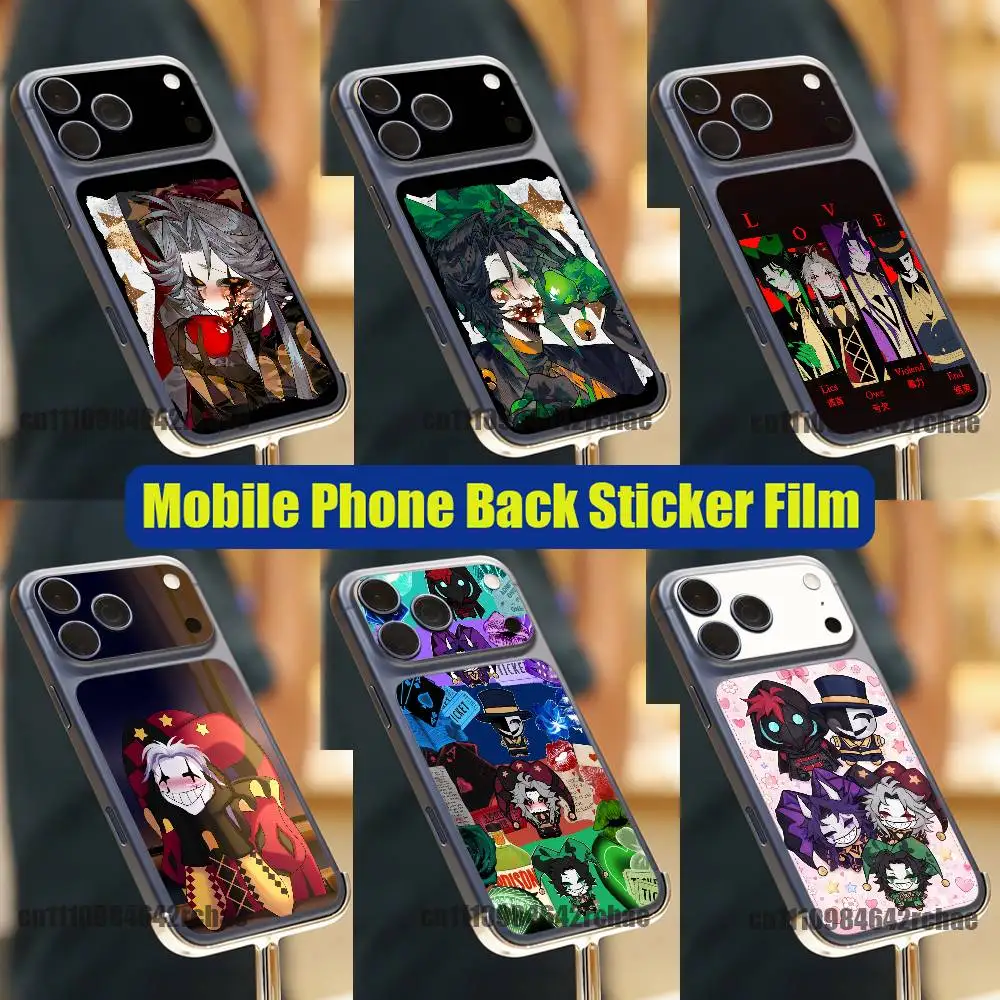 For The Freak Circus Pierrot Harlequin iPhone 17 Pro Max Phone Back Sticker Film Decal Skin Wrap DIY Custom Stickers Full Cover