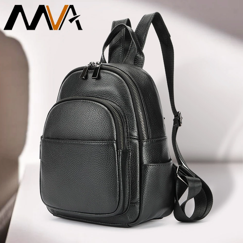 

MVA Backpacks For Women Waterproof Backpack Woman New Style Women's Bag Leather Backpack Shoulder Bags Handle Daypack Female New