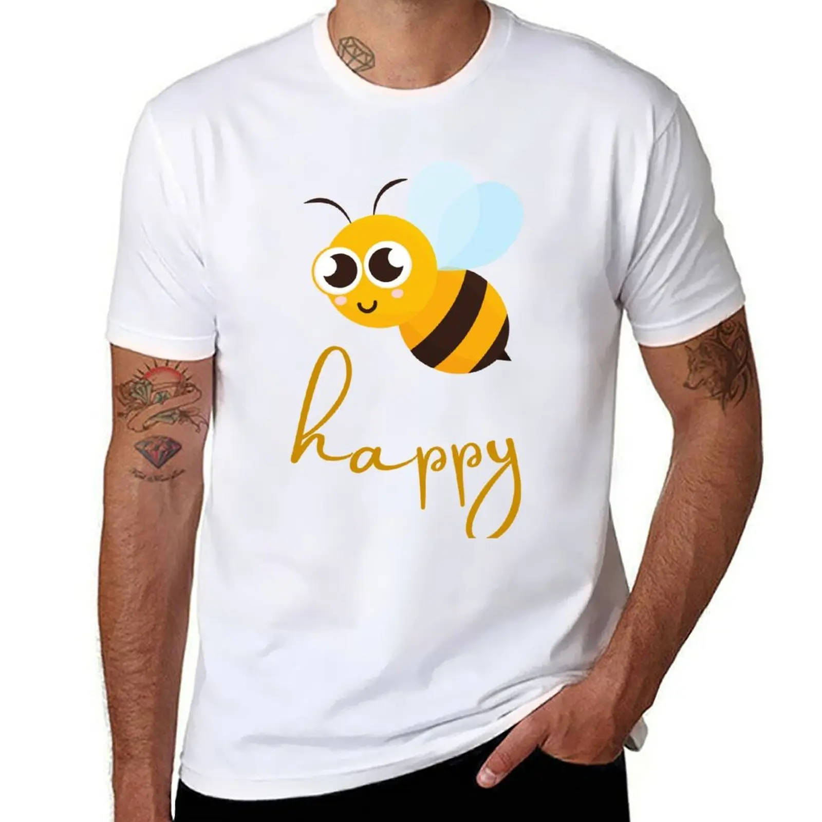 

Cute Wholesome Bee, Bee Happy T-Shirt cotton t shirt pack graphic t shirts for man T-Shirt
