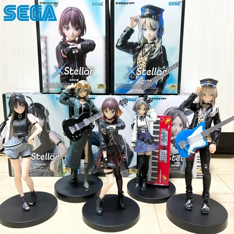 

Sega Genuine Girls Band Cry Action Figures Pvc Statue Suzuhira Hiro Kawaragi Momoka Cute Desktop Decor Collection Model Toy Gift