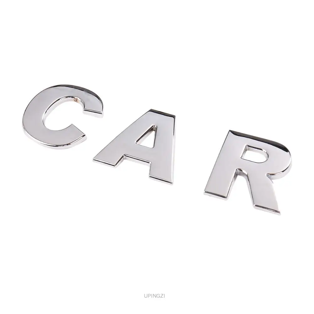 Kov 3D stříbro anebo černá dopis odznak chrom pokovené stříbro alphanumeric logem auto nálepka auto auto částí nálepka dekorace
