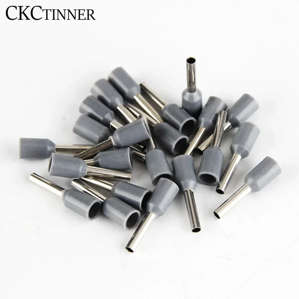 100pcs Insulated Ferrules Terminal Block E0508 E1008 E1508 E2508Cord End Wire Connector Electrical Crimp Terminator Wire For 6mm