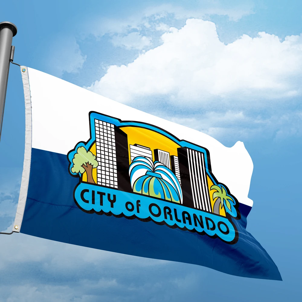 Florida Orlando Flag 3*5FT 90*150CM USA States City Flags  America Custom Decor Banners  Polyester UV Resistance Double Stitched