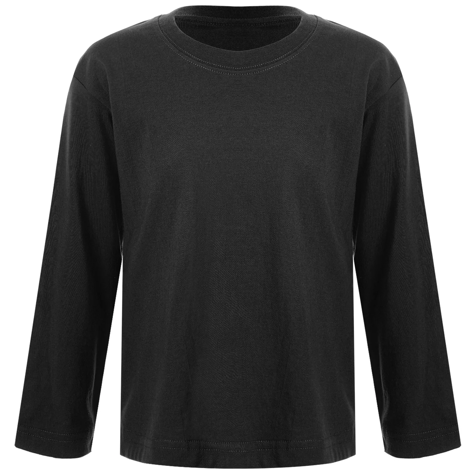 

Girls Boys Long Sleeve Shirt Basic Solid Color Shirt Undershirt Kids Autumn Winter Sweater Lightweight Regular Fit Tunic Tops