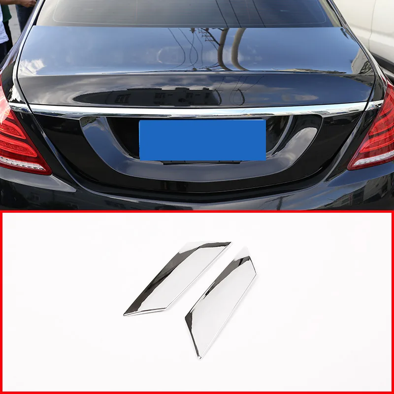 For Mercedes Benz S Class W222 2014-2018 ABS Chrome Car Tail Strips Sequins Trim Accessories 2pcs