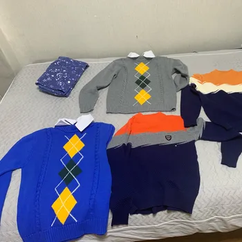 Kids Boys Sweater 2024 Autumn Winter Knitted Cotton Toddler Clothing Children Cardigan Sweater For Age 5-15 Years Outerwear Coat 5