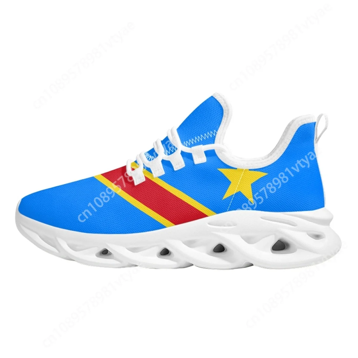 Congo Flag Printing Flat Shoes Outdoor Travel Soft Sole Custom Blade Sneakers for Women Designer Anti-slip Sapatos Feminino 2023