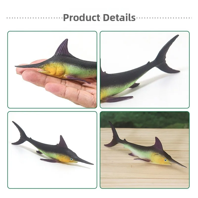 Soft Silicone Squid Model Toy Realistic Sea Animal Flagfish Flying Fish Octopus Simulation Toy Gift for Children And Adults