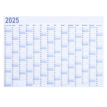 1pc 2025 papel parede pendurado calendário planejador anual folha bloco de notas para fazer lista agenda agenda organizador lista de verificação escritório em casa
