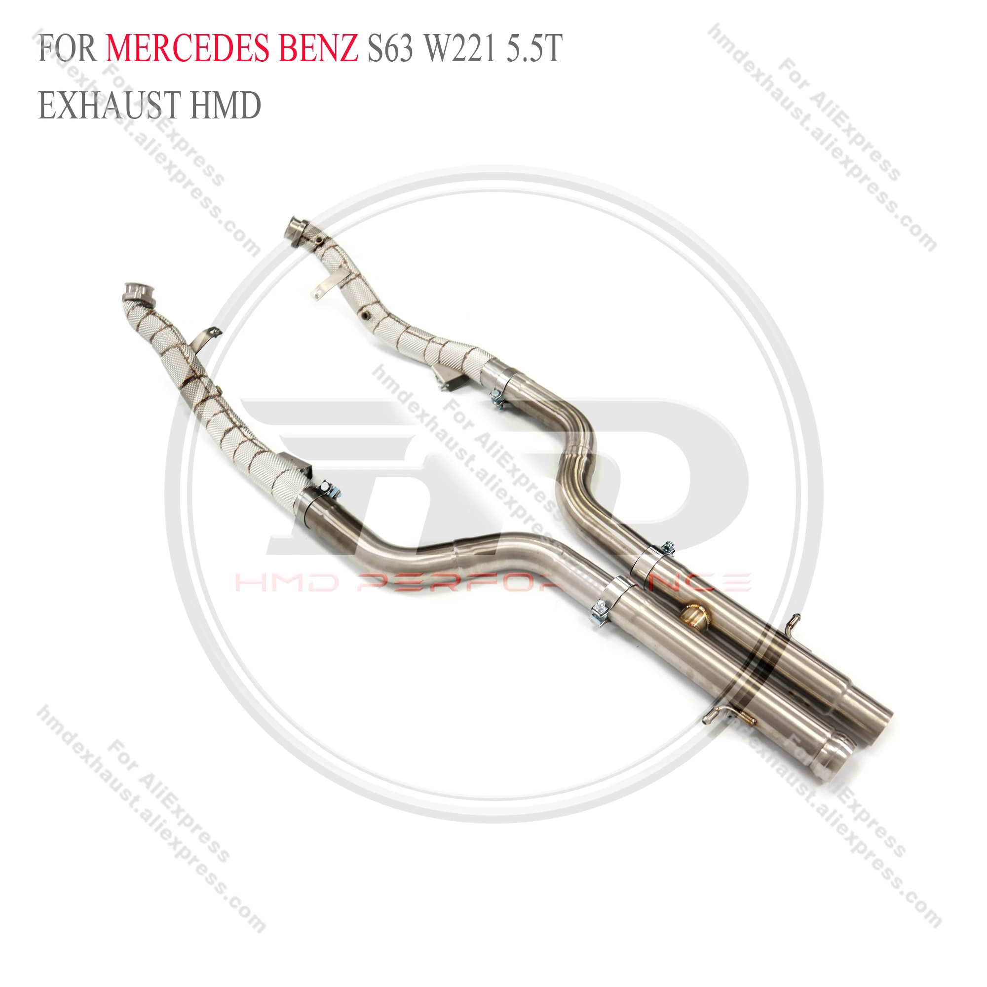 

HMD Exhaust System High Flow Performance Downpipe forMercedes BENZ S63 W221 5.5T With Heat shield