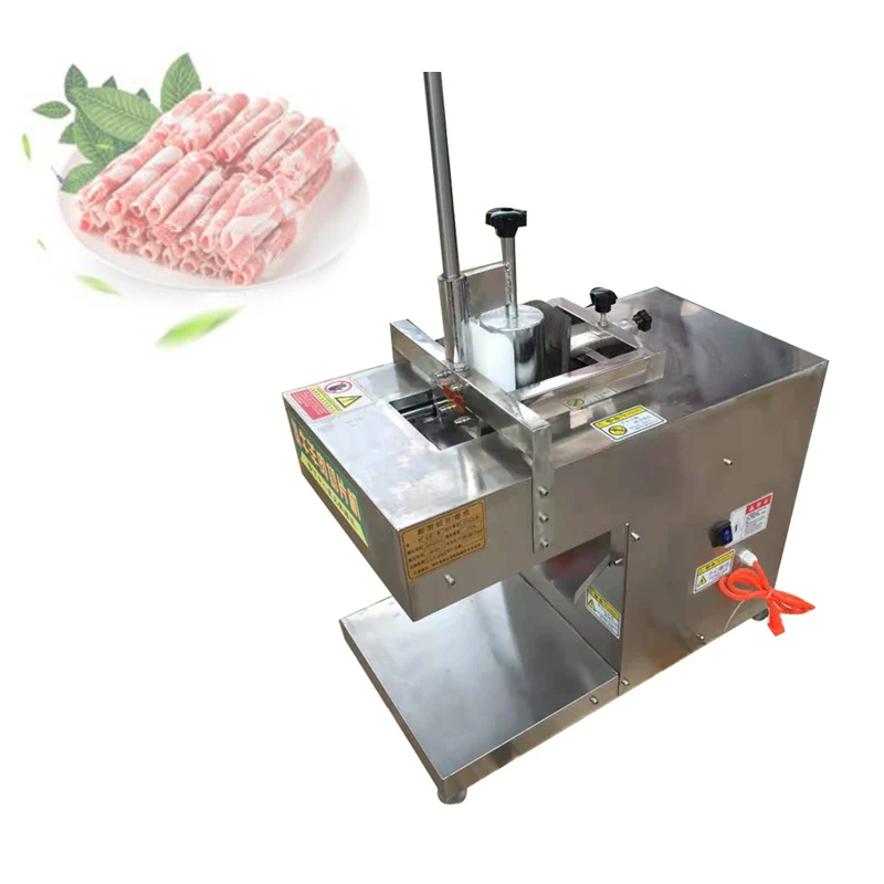 Commercial Beef Mutton Slicer Machine Automatic Meat Roll Making Machine Electric Lamb Flaker Roll Frozen Pork Belly Slicer