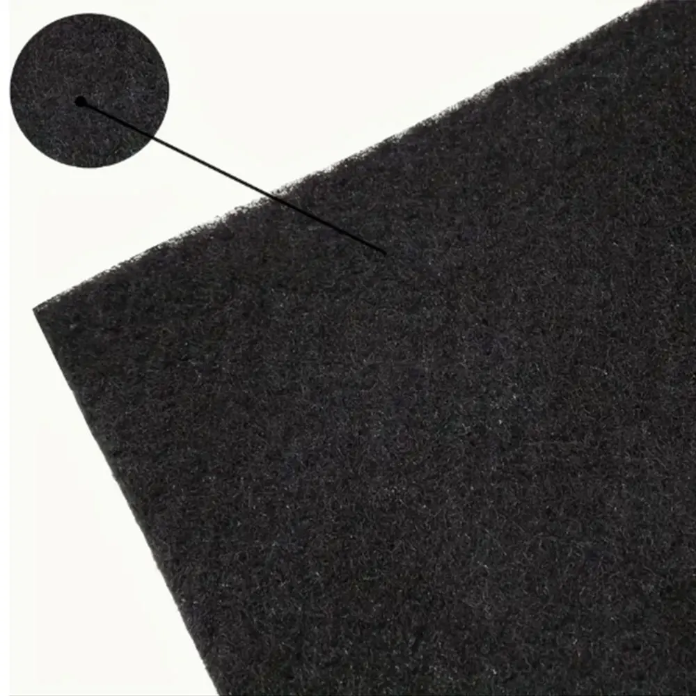 12 шт. круглая черная хлопковая фильтрующая сетка, используемая для небольших вытяжек, бытовых кухонных принадлежностей, размер: 150X150X3 мм