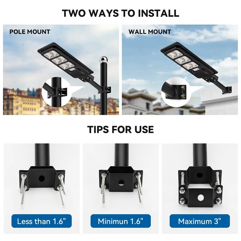 Imagem -03 - Suportes de Montagem Extensão Braço Luminárias Externas Luminária Pólo para Solar Street Lights 95 1pc