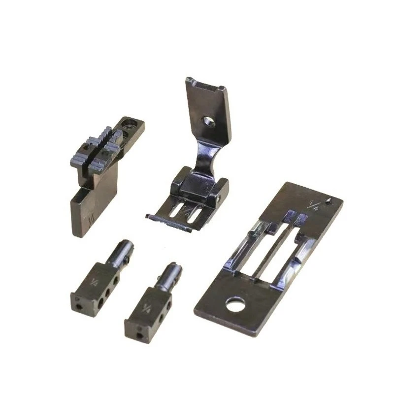 3168 Double‑Needle Sewing Machine Gauge Set, Needle Plate Feed Dog Presser Foot Complete Sewing Replacement Accessories