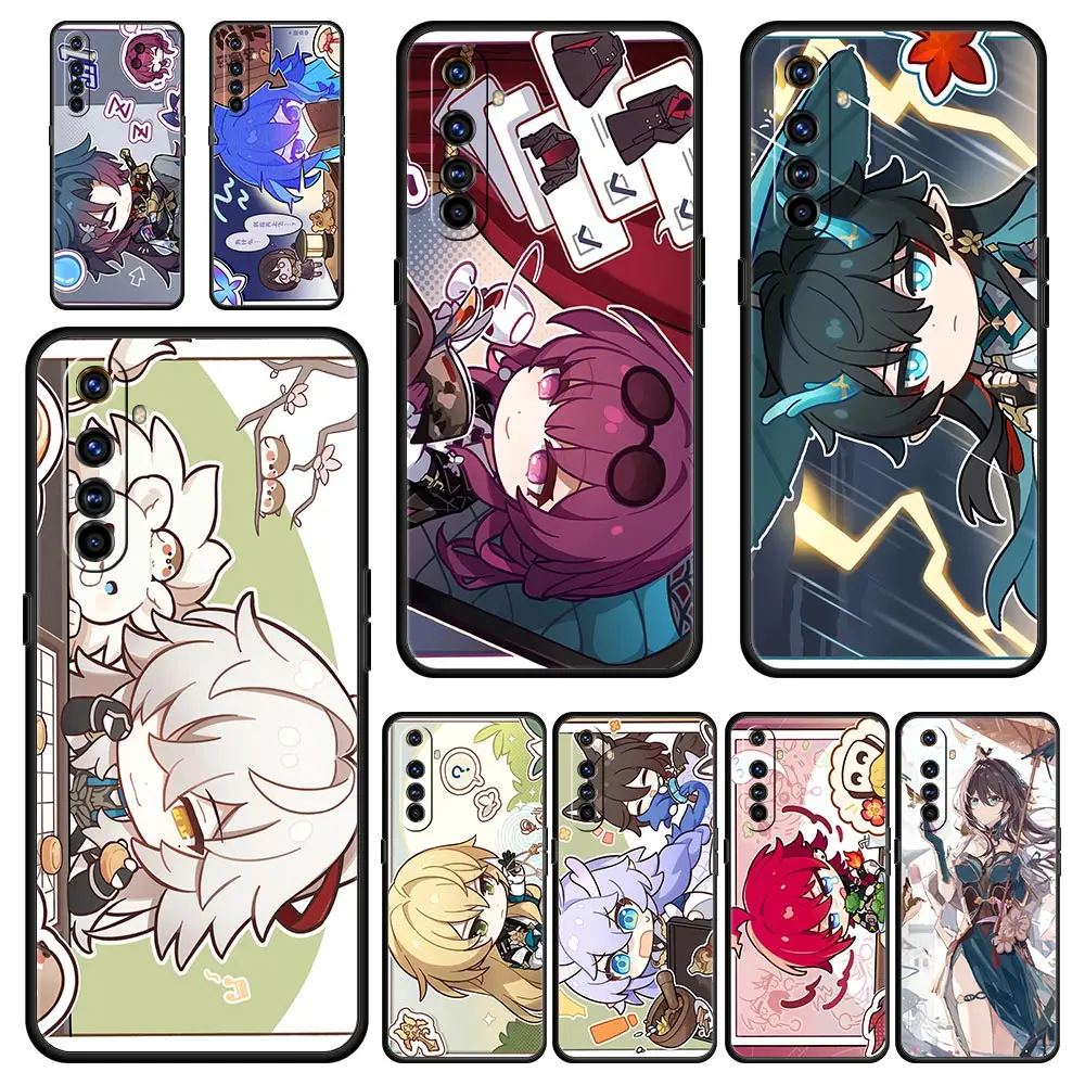 Für Realme GT Neo 2 3 3T 5 Telefon Fall 12 11 5G 10 9 8 5G 7 6 GT5 GT3 GT2 Pro C21 C11 C25 C35 Abdeckung Spiel Honkai Star Rail Anime