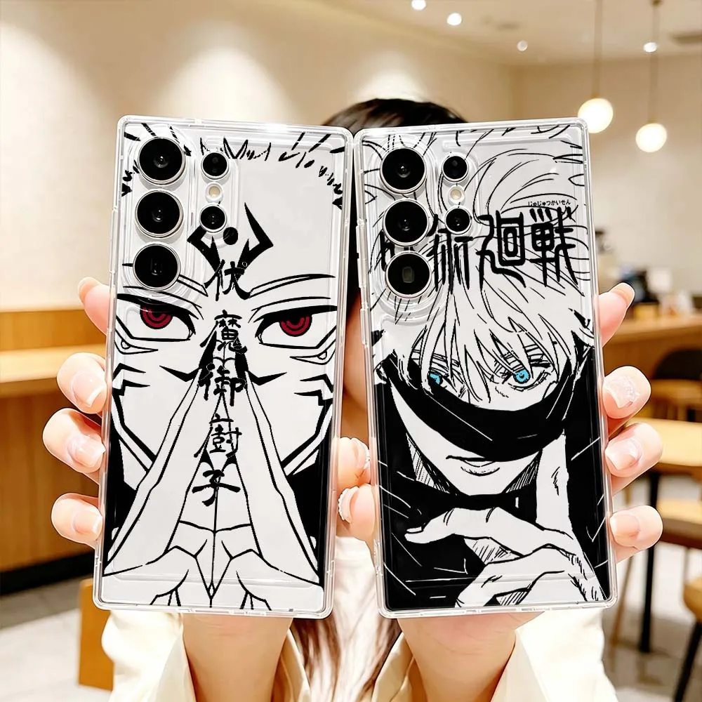 Anime Jujutsu Kaisen Cool For Samsung Galaxy S26 S25 S24 S23 S22 S21 S20 Ultra Plus FE Pro 5G Transparent Phone Case Cover