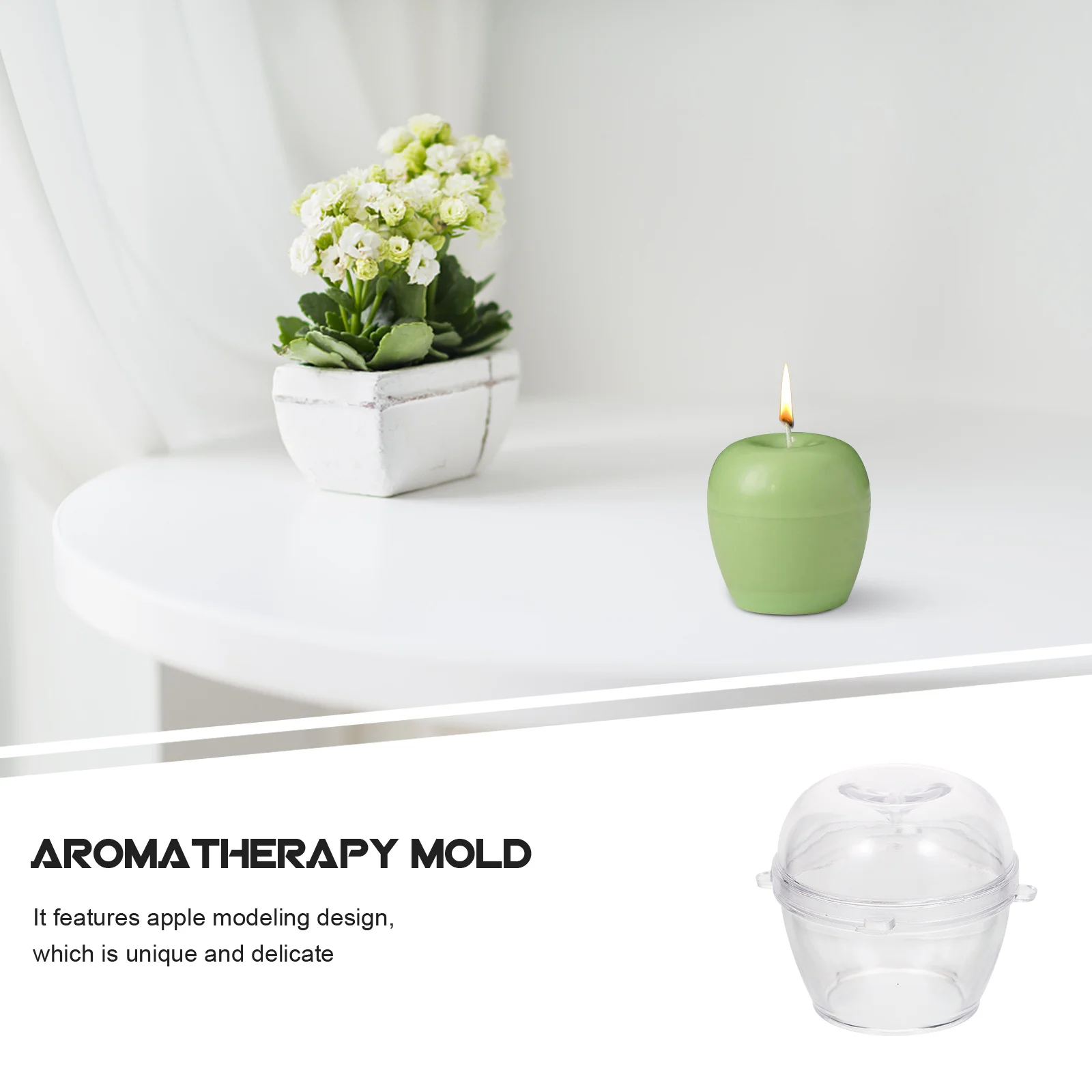 1 pçs molde de plástico em forma de maçã simples antiaderente diy molde artesanal suprimentos aromaterapia fazendo