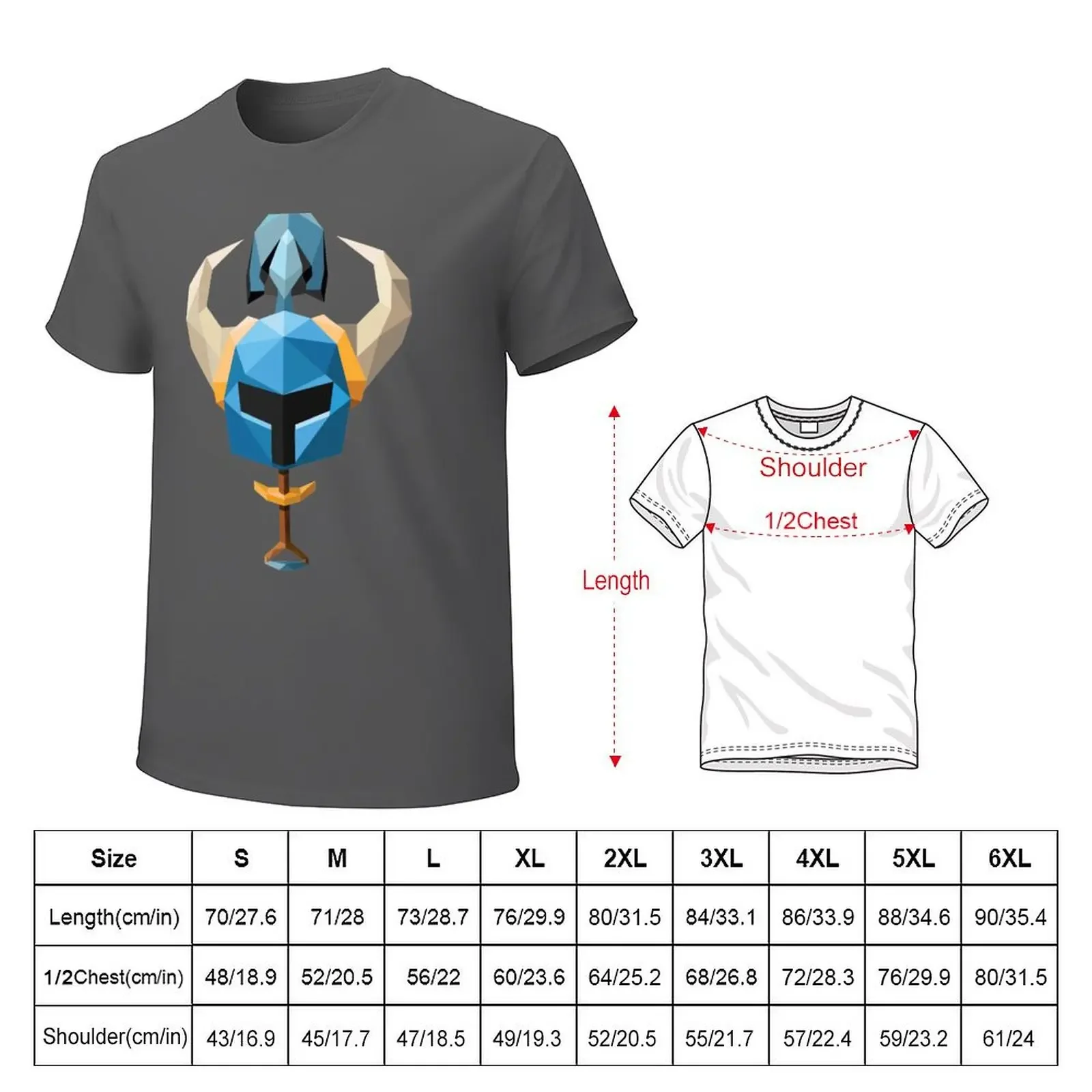 Low-Poly Shovel Knight T-Shirt customs summer clothes aesthetic  mens big and tall t shirts