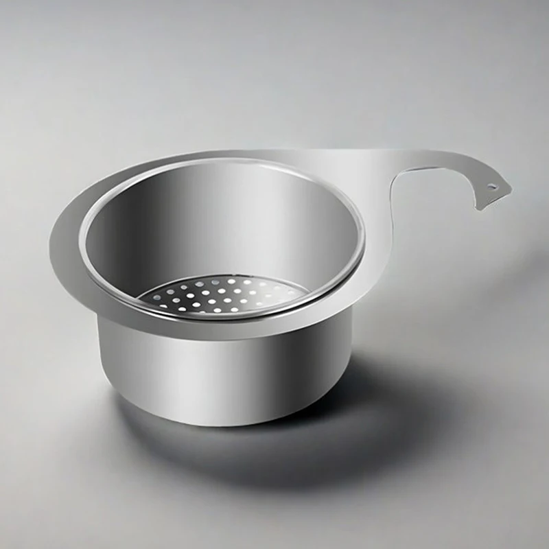 Stainless Steel Swan Sink Strainer Basket Removable Goosehead Storage Drainage Basket Goosehead Hanging Wet & Dry Drainage Racks