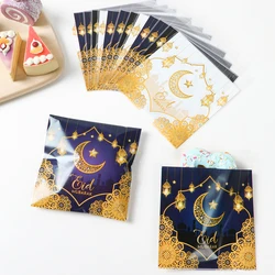 100 pz Eid Mubarak Sacchetti Regalo di Plastica OPP Caramelle Biscotto Sacchetto Ramadan Kareem Decorazione Rifornimenti Del Partito Festa Musulmano Eid Al Adha Regalo