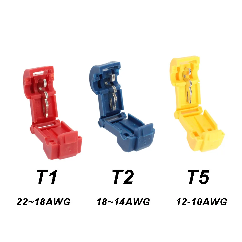 DIANQI سلك كابل موصلات محطات تجعيد قفل لصق سريع سيارة كهربائية الصوت 22-10AWG 0.5 مللي متر-6 مللي متر T1 T2 T5