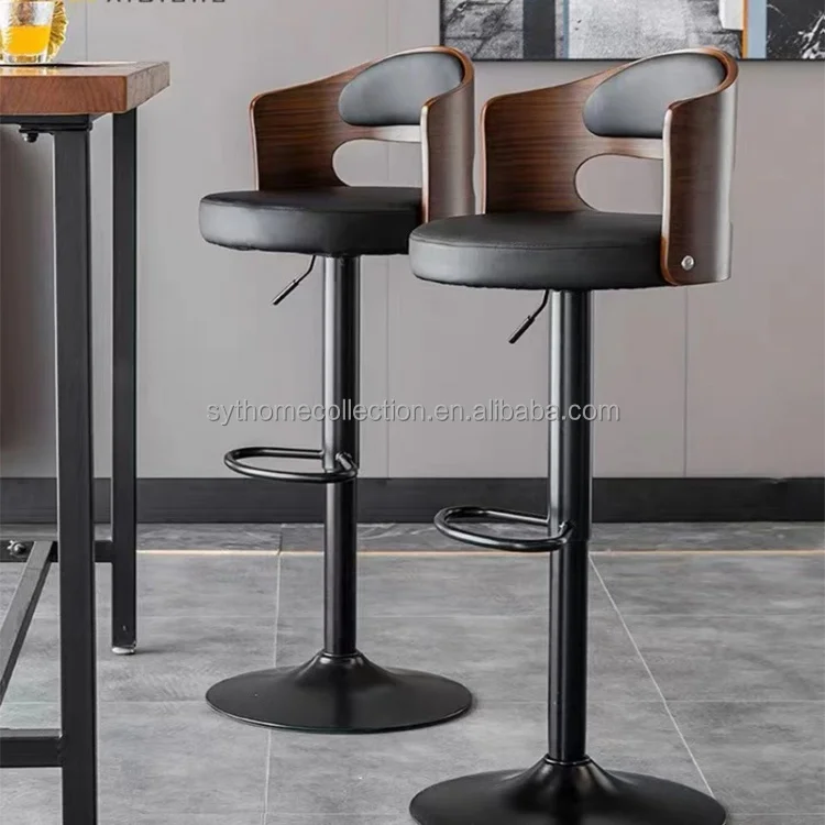 

Northern Europe High-end Restaurant bar Stool, Retro American Luxury Counter Island Bar Chairs, Modern Nordic Style High Chair