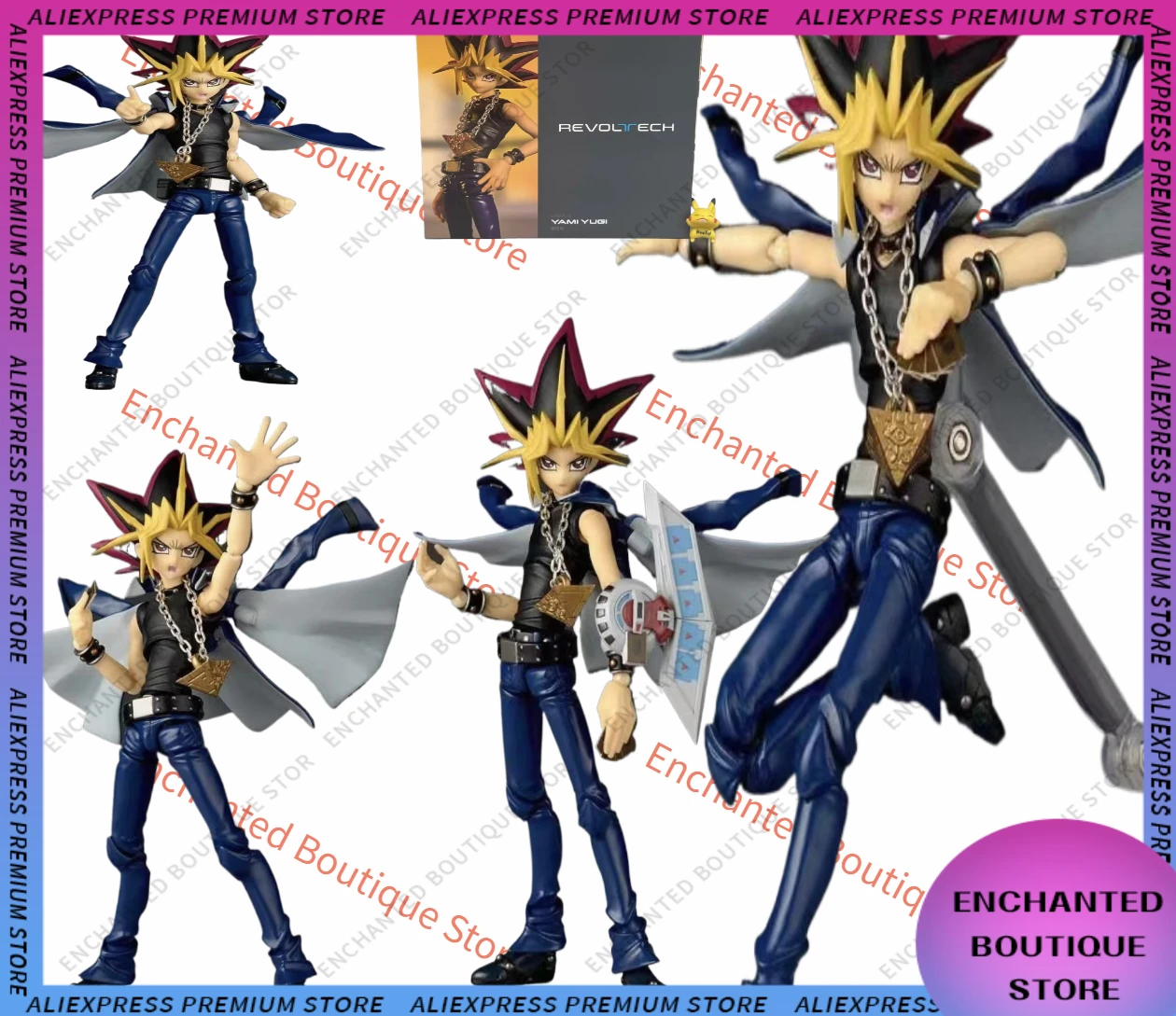 

Kaiyodo Revoltech Yu Gi Oh Duel Monsters Yami Yugi Atem Action Model Anime Figure Toys Gifts