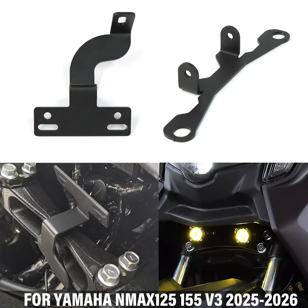 Für YAMAHA NMAX155 NMAX125 FÜR NMAX 155 V3 2025 2026 Motorrad-Scheinwerferhalterung Zusatz-Nebelscheinwerfer Fahrlicht-Halterung