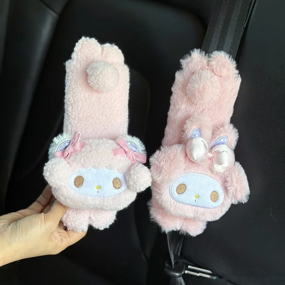 Sanrio Lovely My Melody Plüschtiere Kopfstütze Süßes Klavier Rückenkissen Sofa Bett Bequemes Wurfkissen Home Decor Geschenke Mädchen