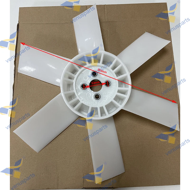 D1105 V1505 Cooling Fan Blade For Kubota Engine 380mm