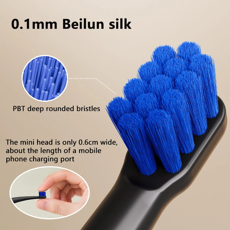 

1 шт. зубная щетка с маленькой головкой, тонкая зубная щетка, крошечная компактная межпространственная щетка, межзубная зубная щетка, уход за полостью рта