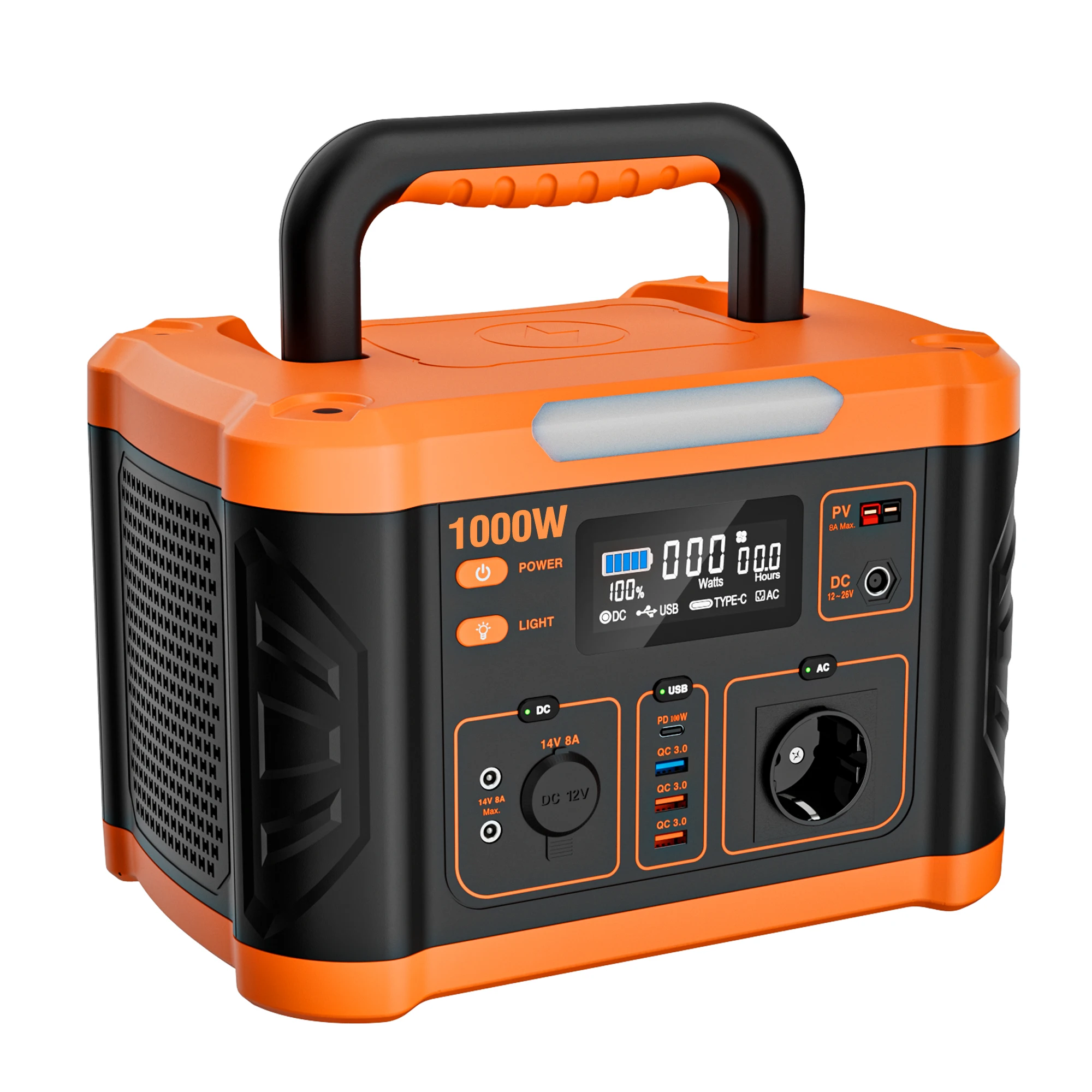 Emergency Power Supply Wireless Phone Charging 600w Battery Power Bank Generator Portable Solar Power Station