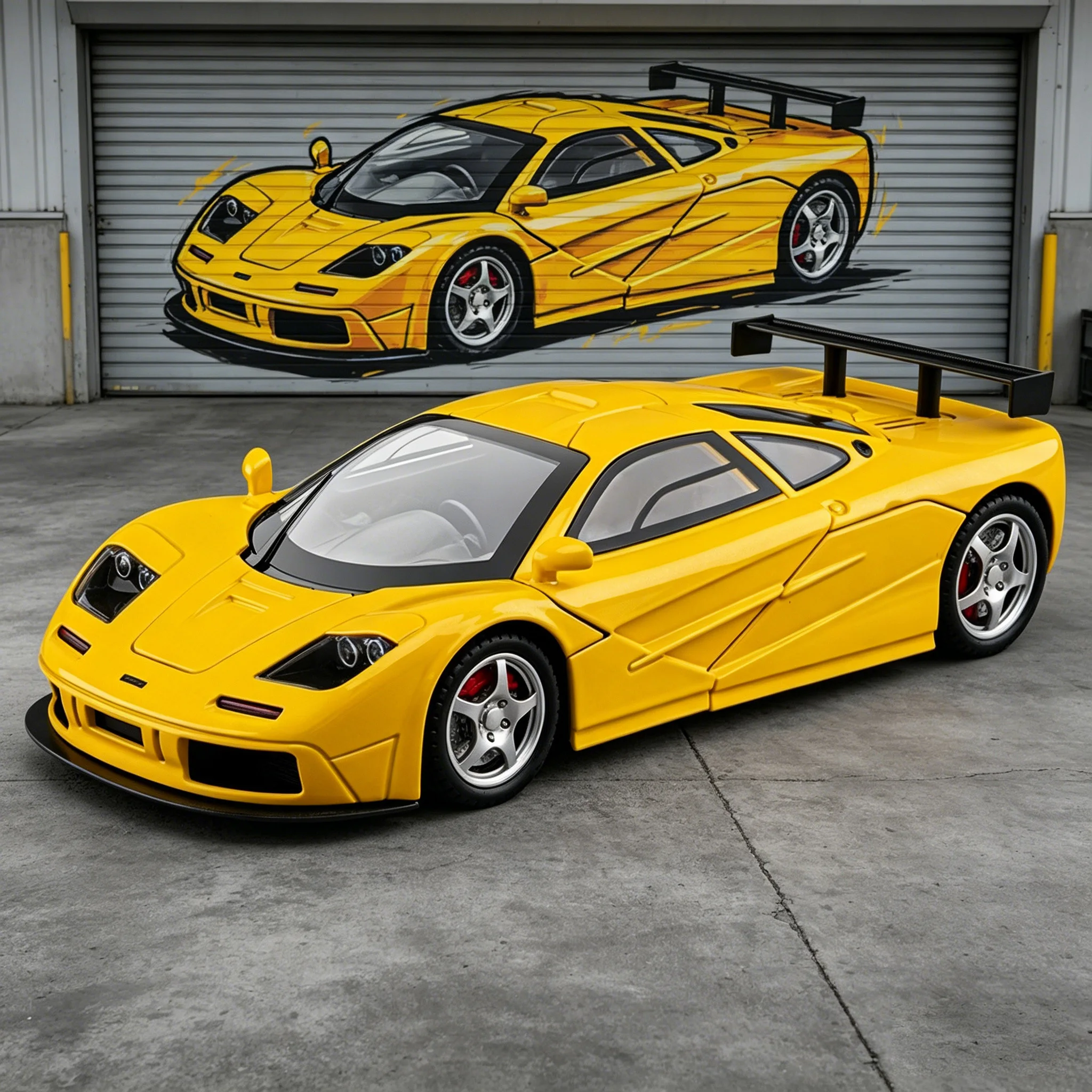 

1:24 metal die-cast car model MCL-LM supercar toy boy gift equipped with travel case collectible desktop ornaments