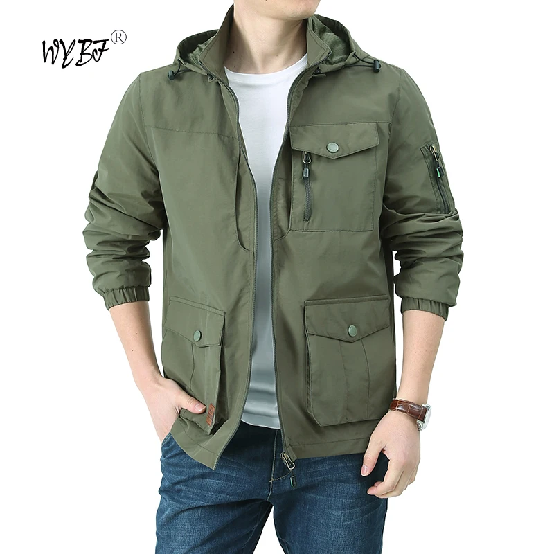 

Spring And Autumn Men's Fishing Overcoat Outdoor Hiking Jackets Windproof Hooded BreathableCycling Jackets Tactical Clothing