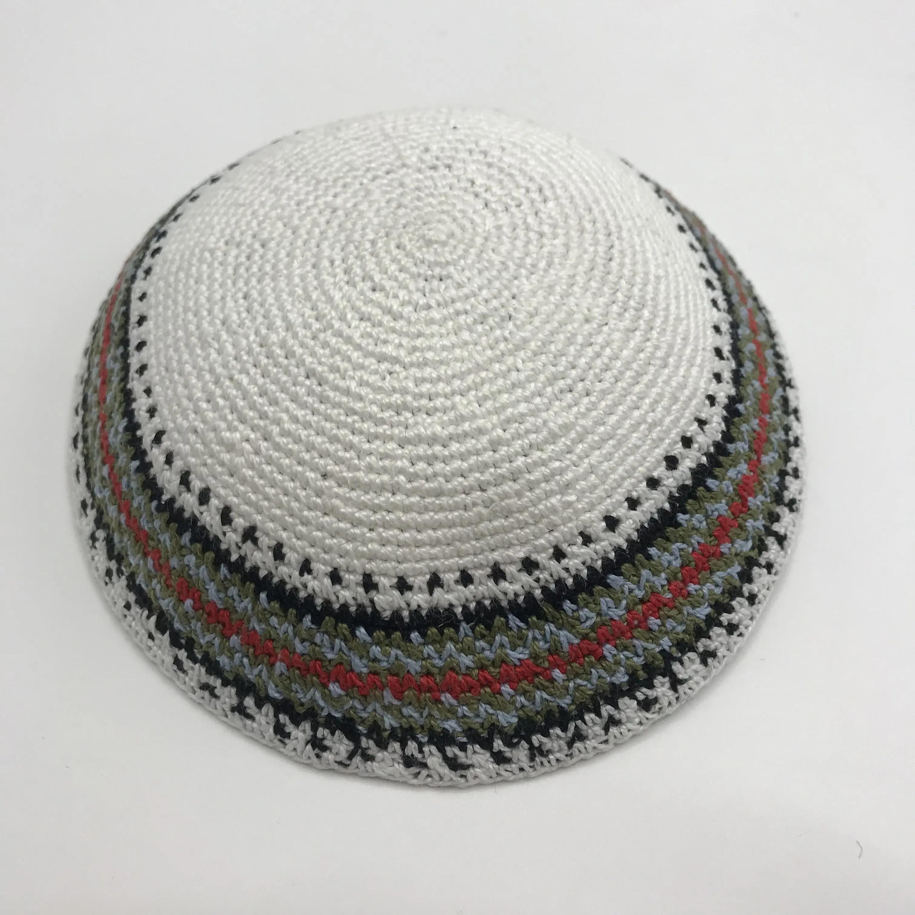 Jewish Yamaka Hat Handmade Knitted for Men Judaica Kippah Yarmulke Kipa Kippot Gift 18cm