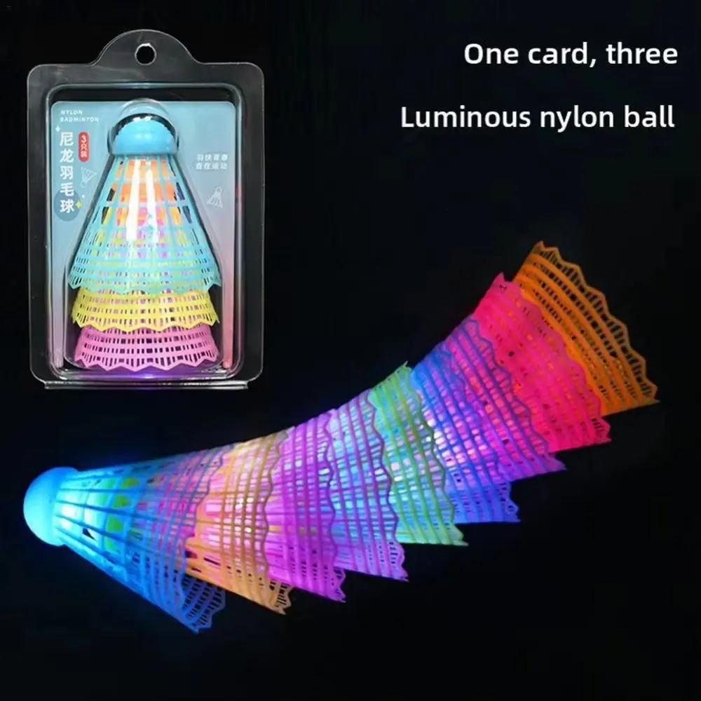 

Light-up LED Badminton Lighting Balls Colorful Luminous Badminton Balls Lightweight Nylon Lighting Shuttlecocks Outdoor Game